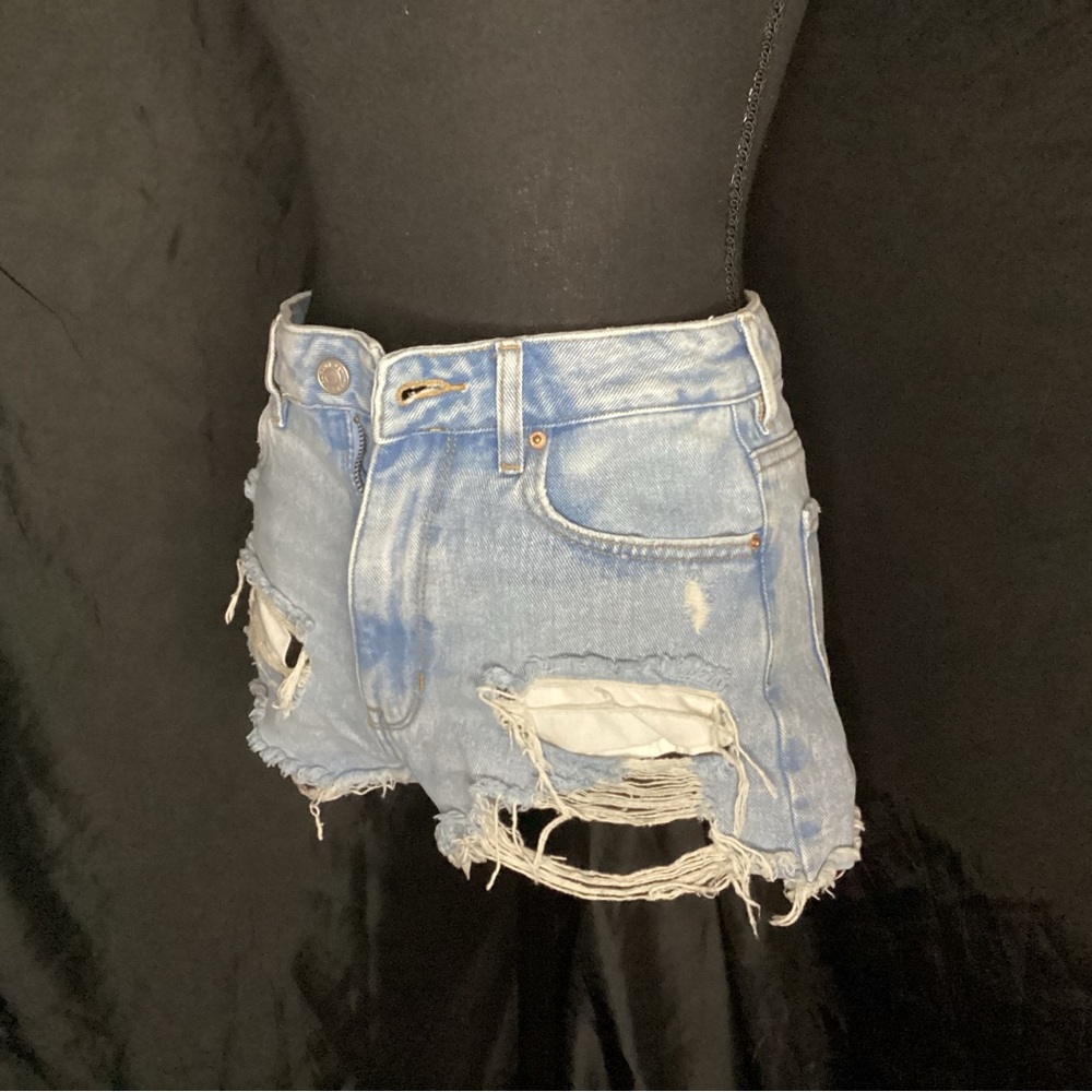 Pacsun Womens Ripped Denim Shorts